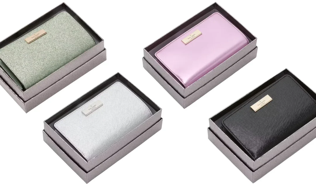 Kate Spade Kenzie Boxed Glitter Medium Compact Wallet SOLO $51 (Reg $229)